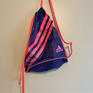 Adidas Navy and Neon Pink Gym Sack